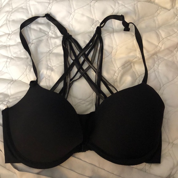 Black racerback front clip bra - Picture 1 of 4